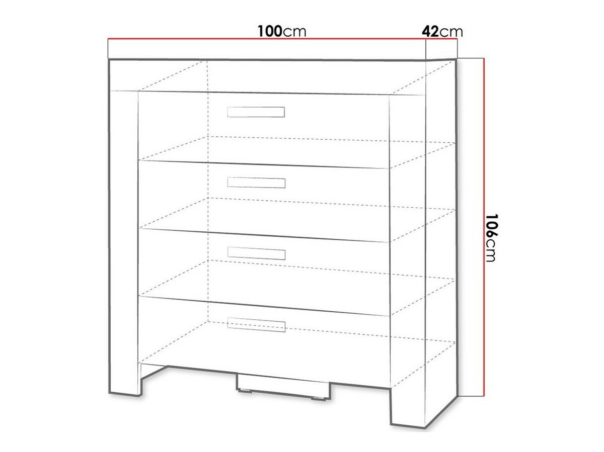 Komoda Melfeli 106 (Sonoma hrast)