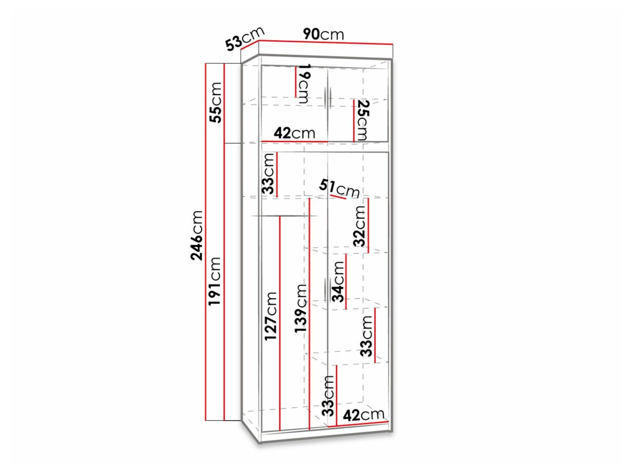Garderobna omara Novduni 103 (Sonoma hrast)