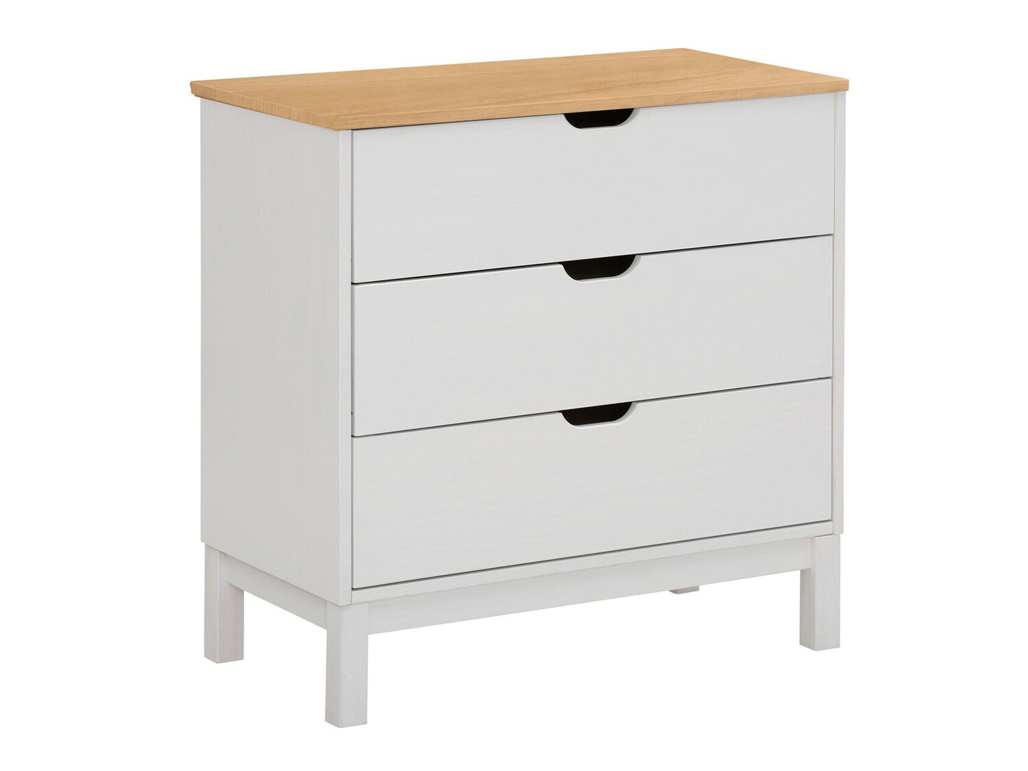 Komoda Denton 544 (Bela + Rjava)