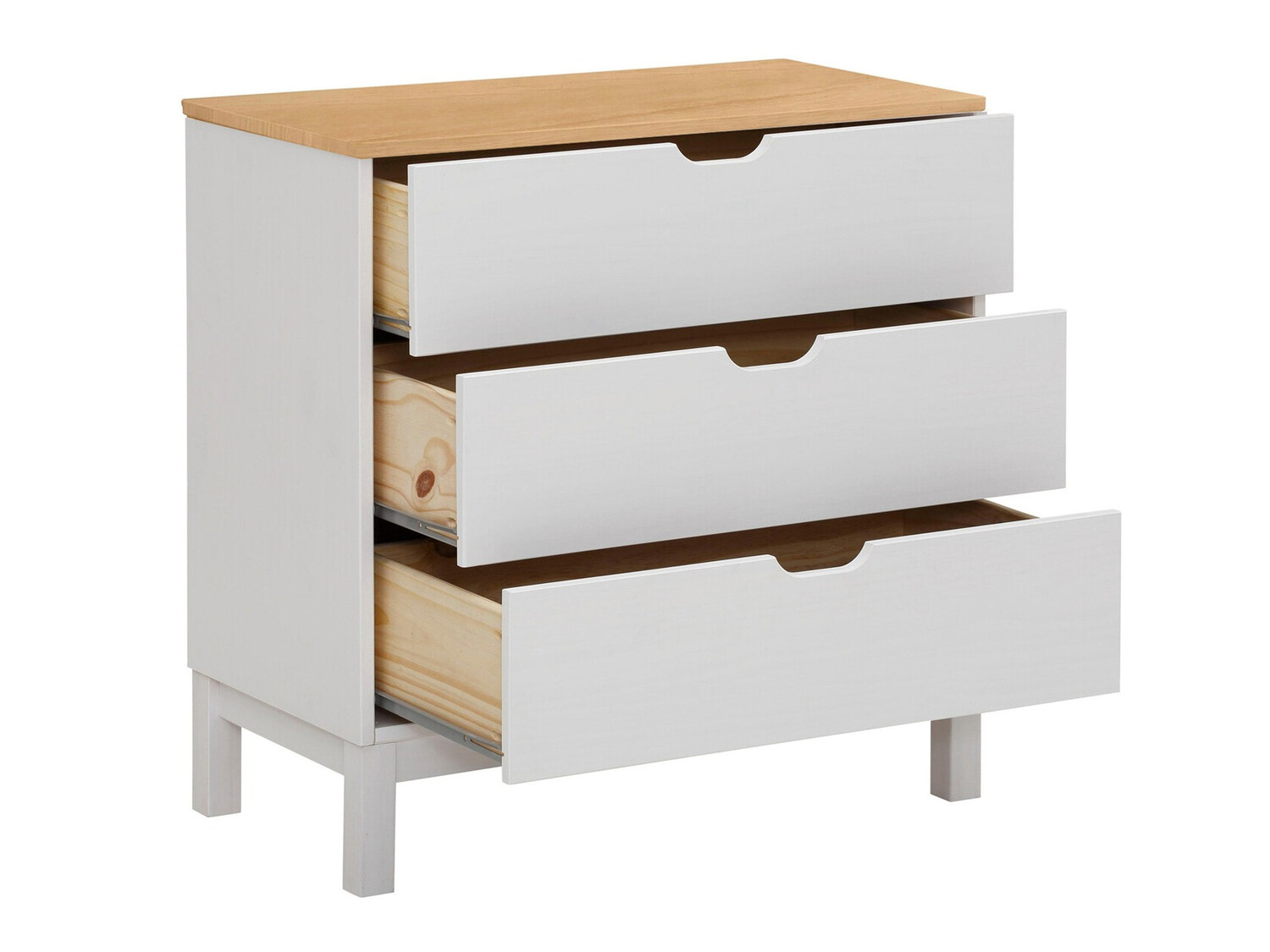 Komoda Denton 544 (Bela + Rjava)