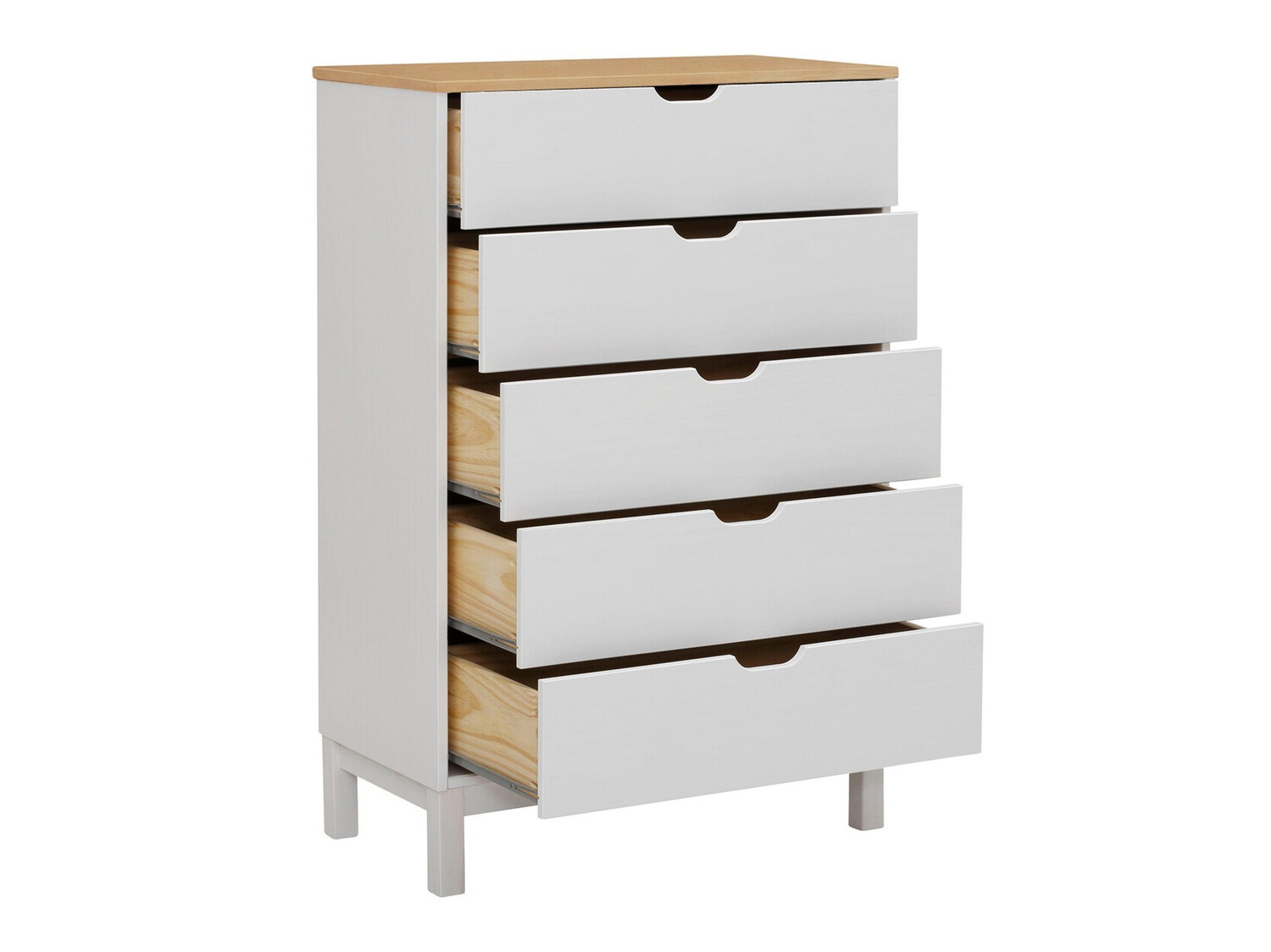 Komoda Denton 545 (Bela + Rjava)