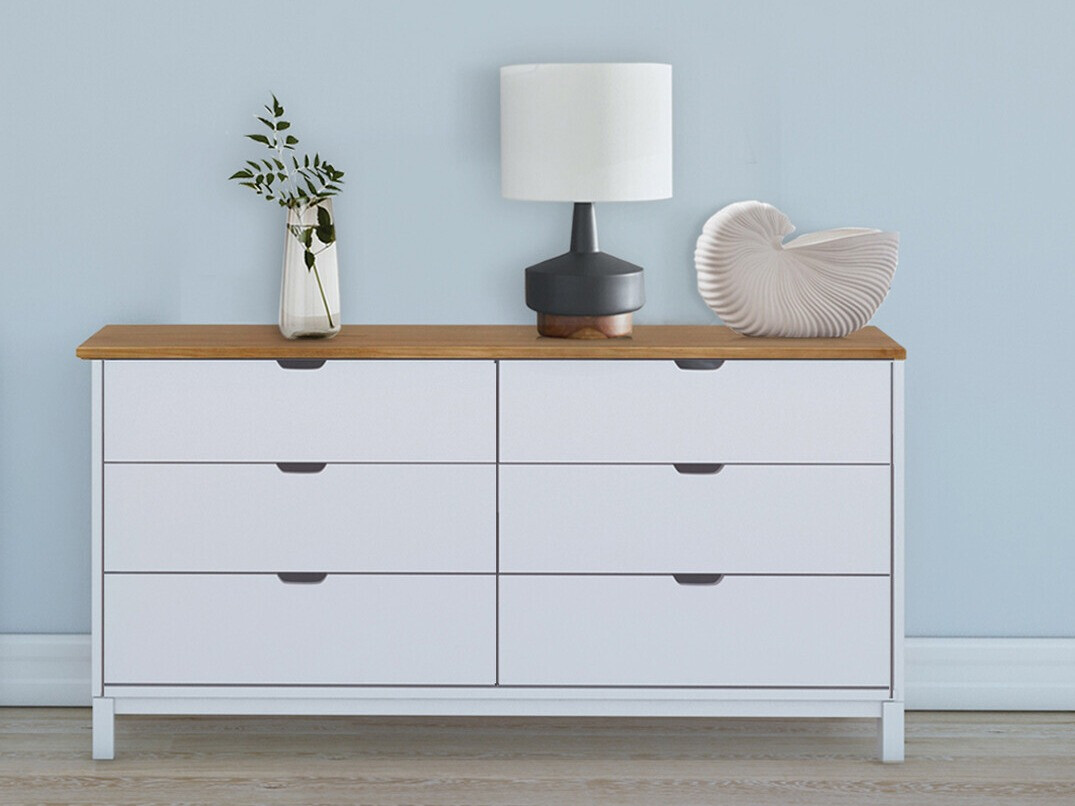 Komoda Denton 546 (Bela + Rjava)