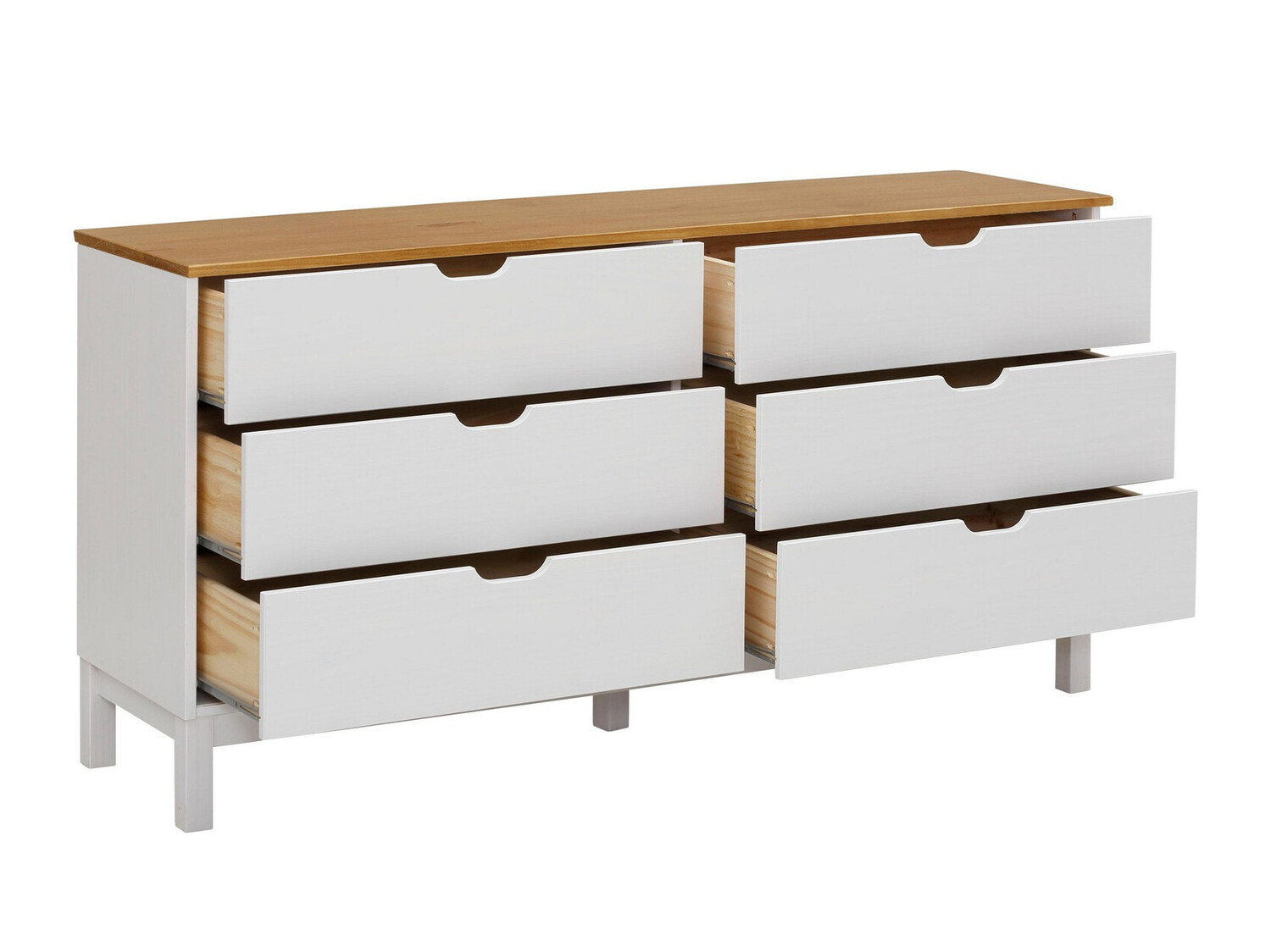 Komoda Denton 546 (Bela + Rjava)