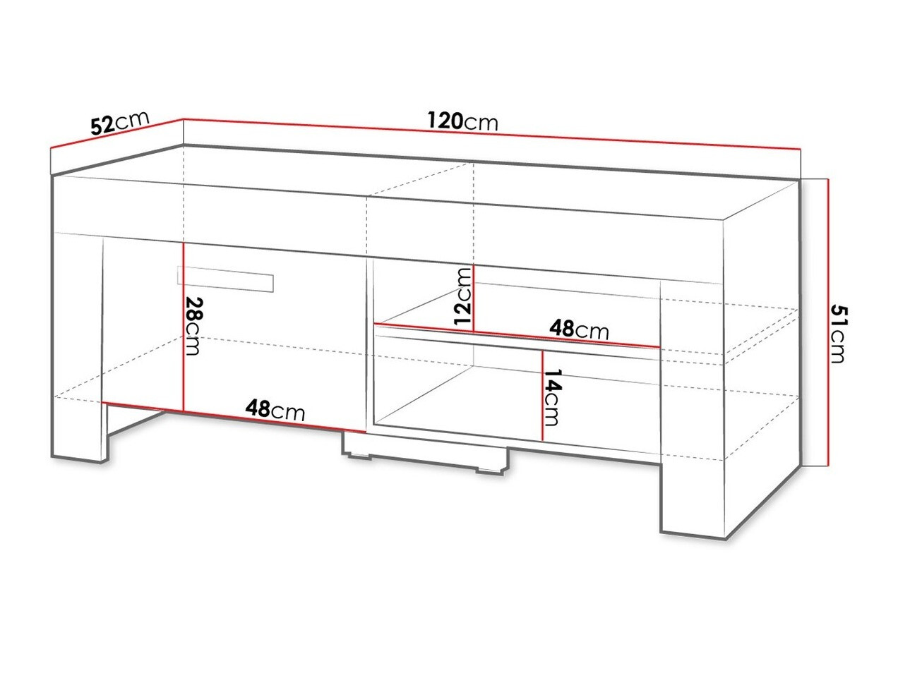 TV-omarica Melfeli 112 (Sonoma hrast)