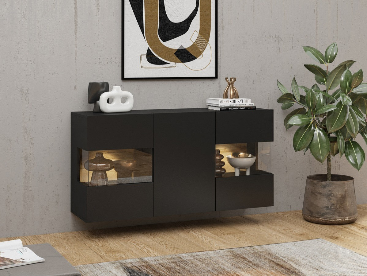 Omarica Revmiru 102 (Črna + Wotan hrast)