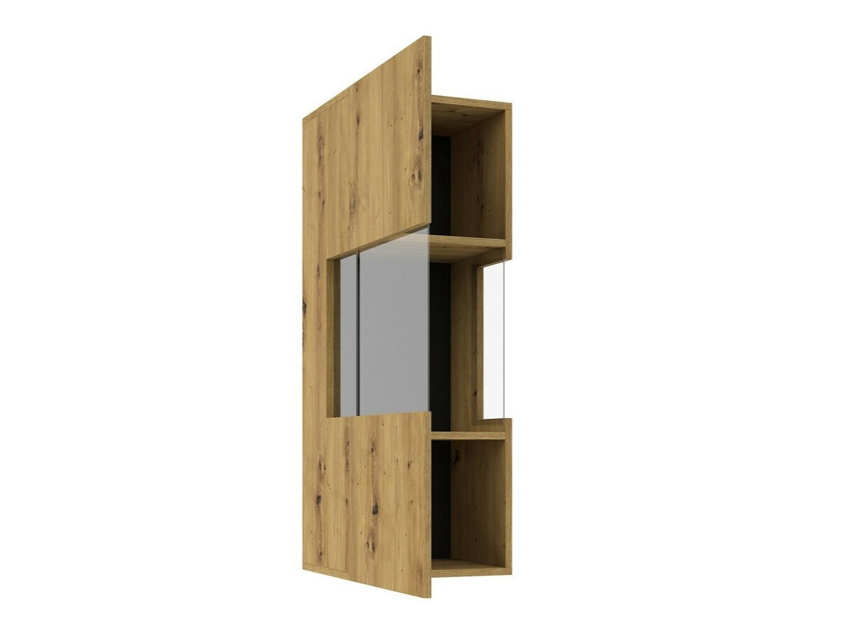 Stenska omarica Revmiru 101 (Črna + Wotan hrast)