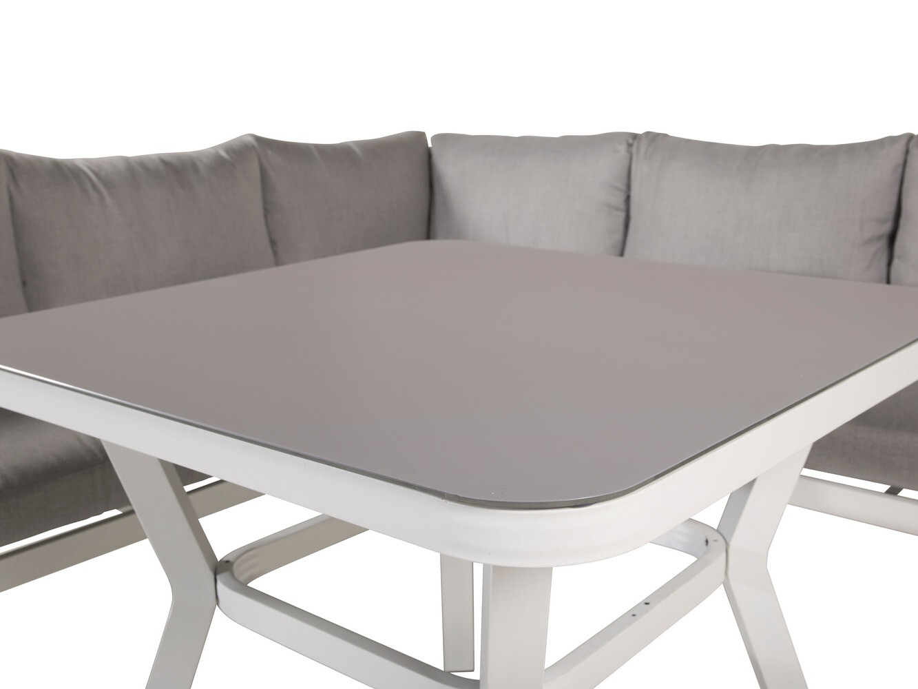 Komplet vrtnega pohištva Dallas 1069 (Bela + Siva)