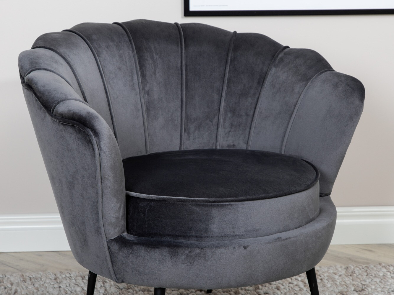 Fotelj Dallas 1705 (Temno siva + Črna)