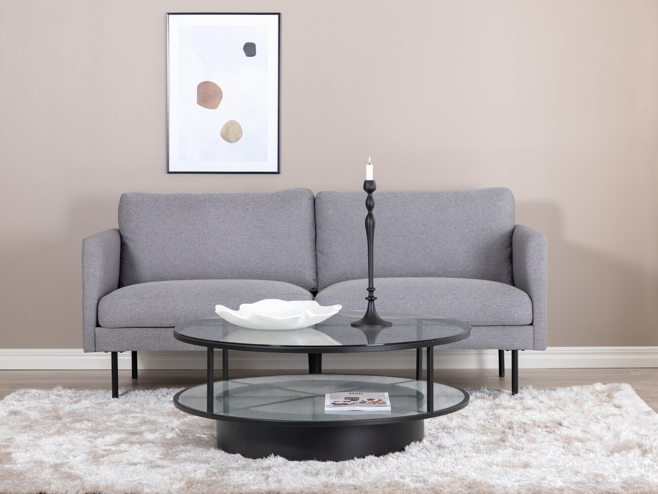 Kavč Fercame 100 (Siva + Črna)