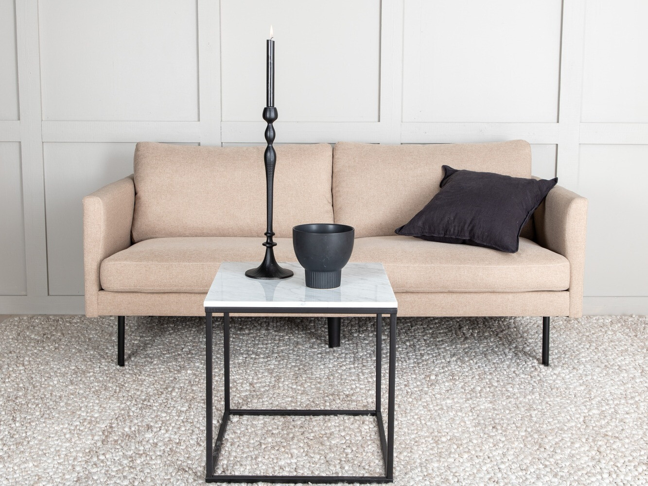 Kavč Fercame 100 (Svetlo rjava + Črna)