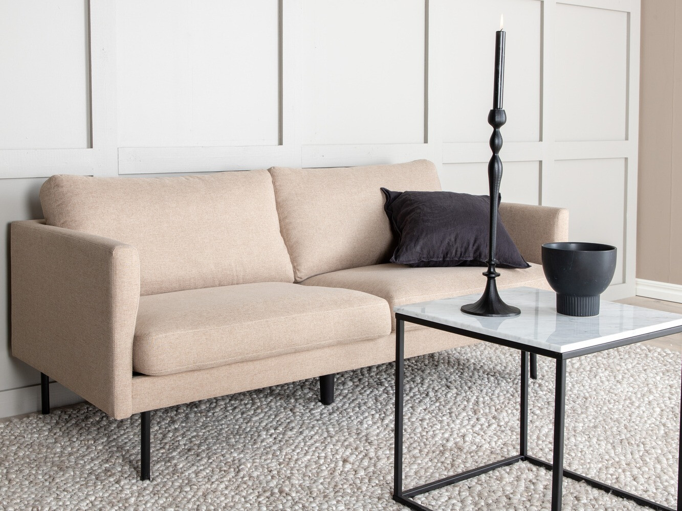 Kavč Fercame 100 (Svetlo rjava + Črna)