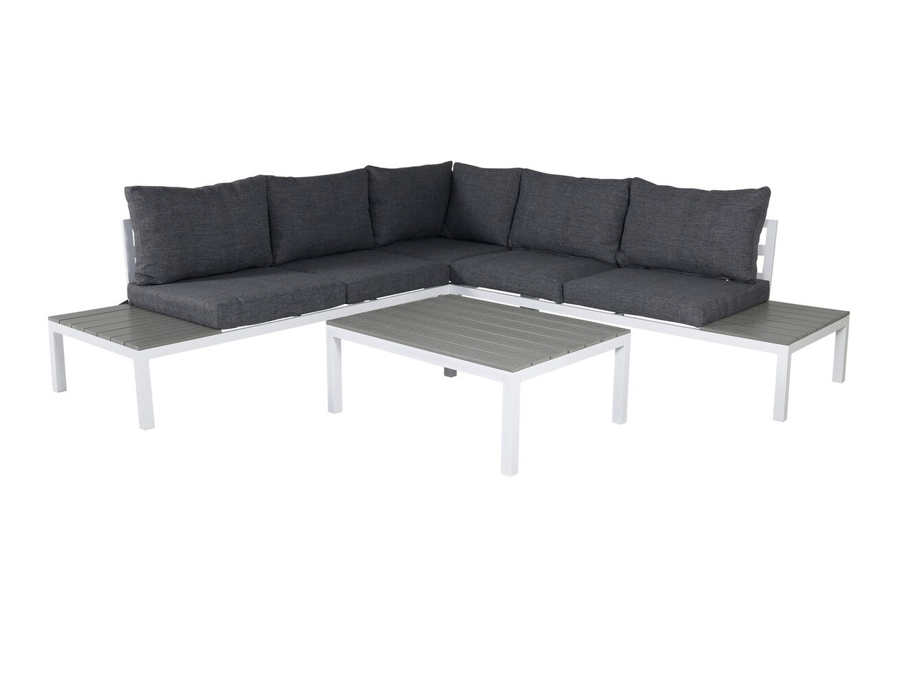 Komplet vrtnega pohištva Dallas 2158 (Bela + Siva)