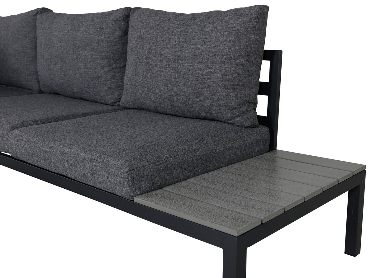 Komplet vrtnega pohištva Dallas 2158 (Črna + Siva)