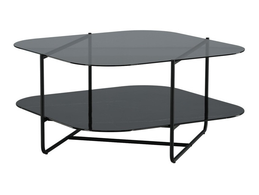 Klubska mizica Dallas 2956 (Črni marmor + Črna)