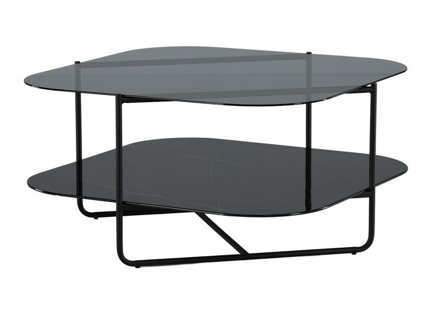 Klubska mizica Dallas 2956 (Črni marmor + Črna)