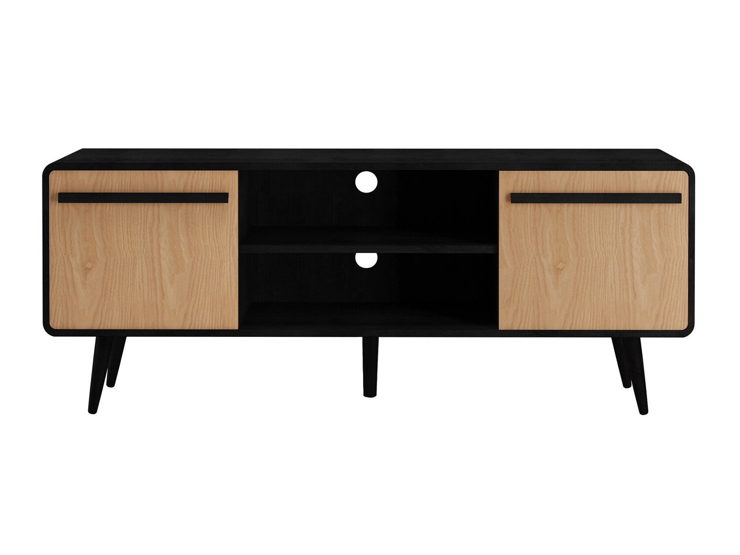 TV-omarica Denton 359 (Črna + Hrast)