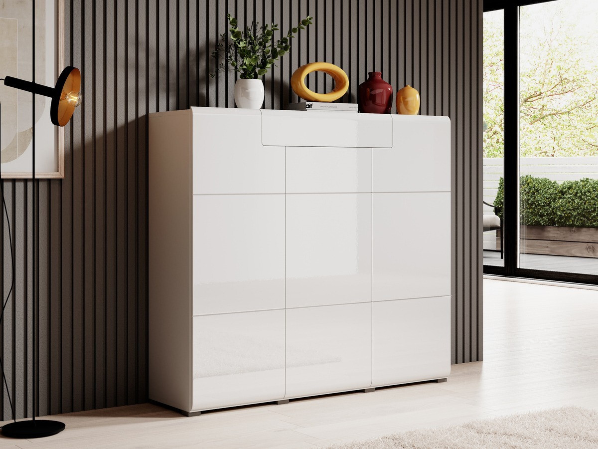 Komoda Torsone 112 (Bela + Sijaj bela)