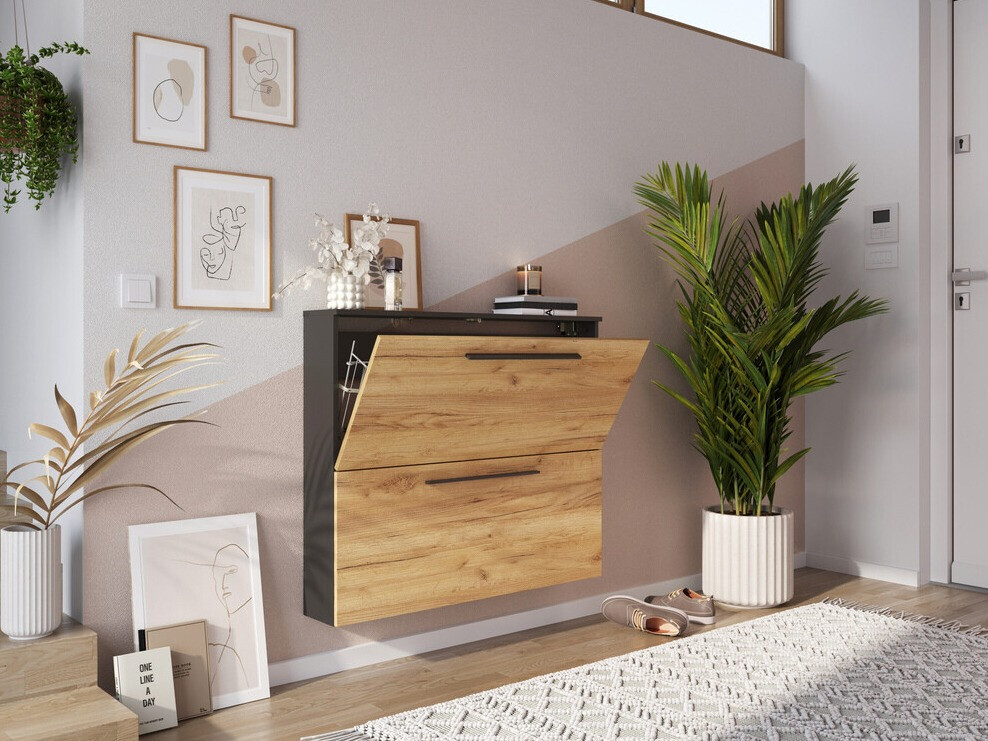 Omarica za čevlje Sacramento 349 (Navarra hrast + Grafit)