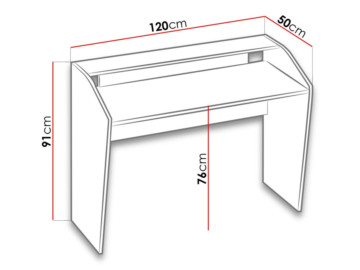 Pisalna miza Lorlare 103 (Bela + Siva)