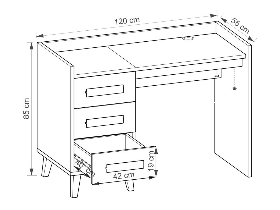 Pisalna miza Oderevu 107