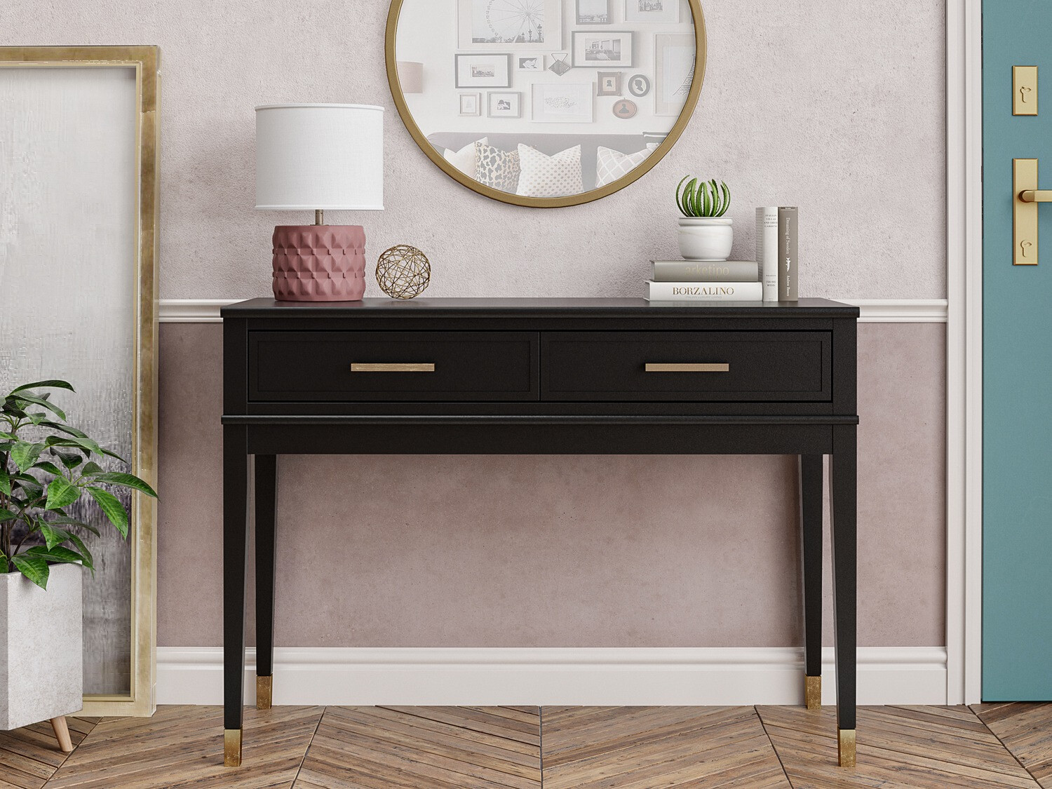 Konzolna miza CosmoLiving by Cosmopolitan Belromu 106 (Črna)