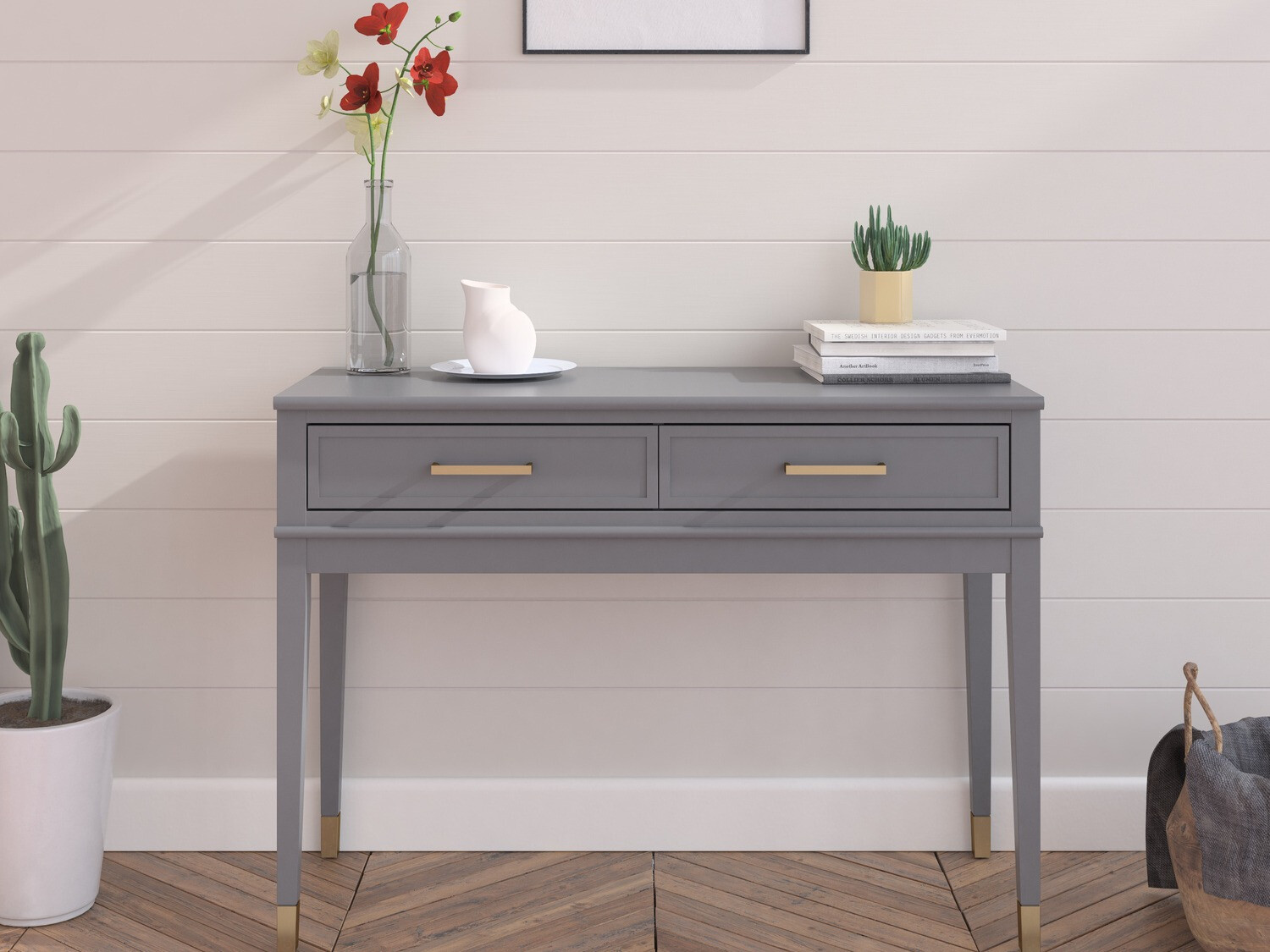 Konzolna miza CosmoLiving by Cosmopolitan Belromu 106 (Grafit)