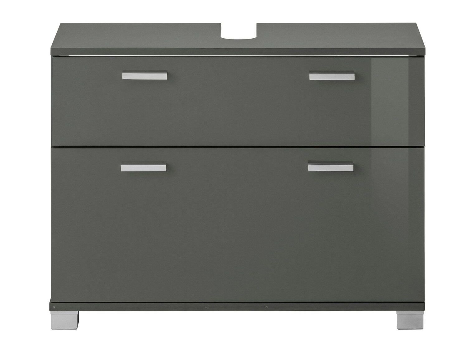 Prostostoječa kopalniška omarica za umivalnik Denton 365 (Sijaj siva)