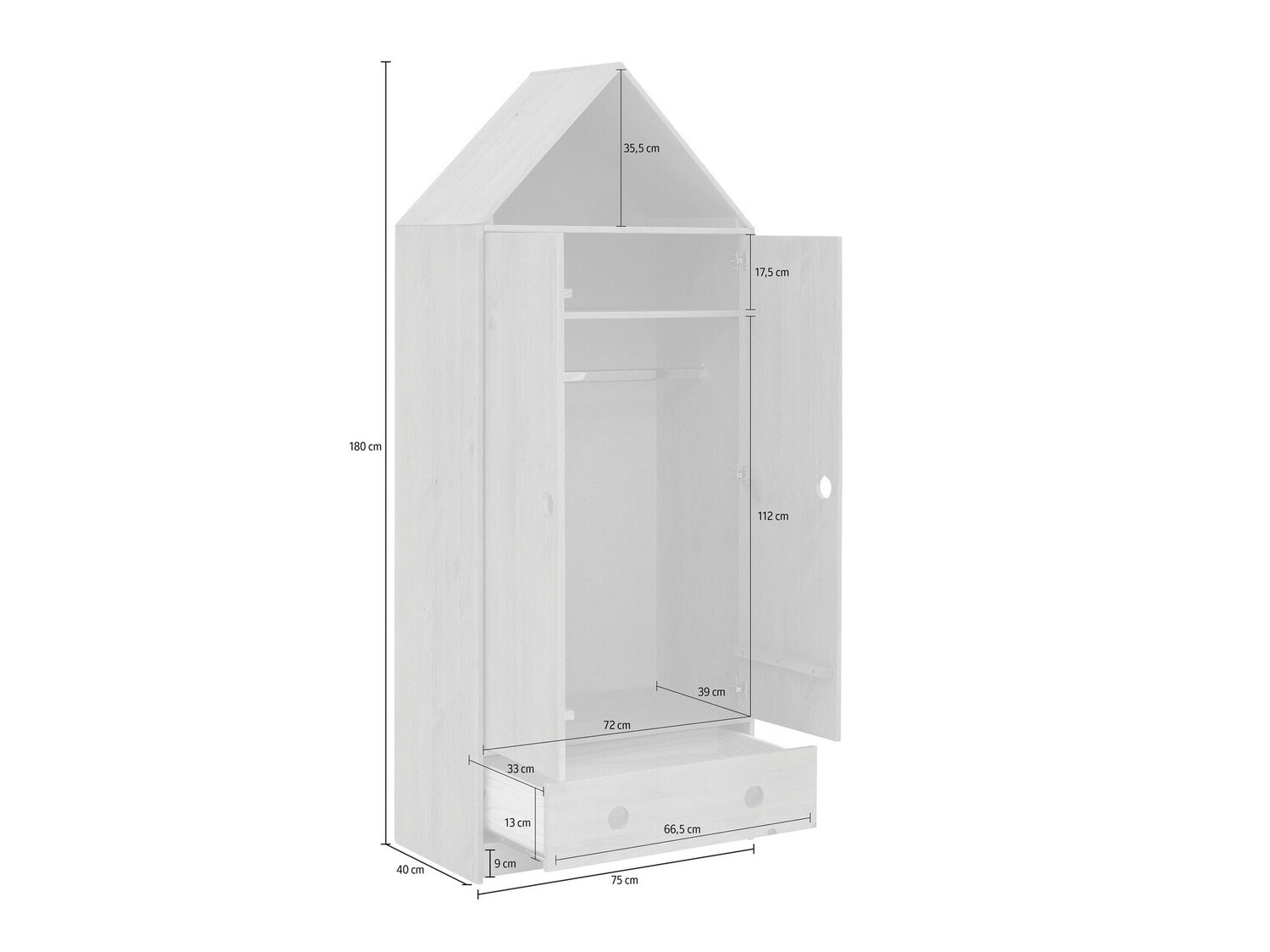 Garderobna omara Ruvfiva 119 (Bor)