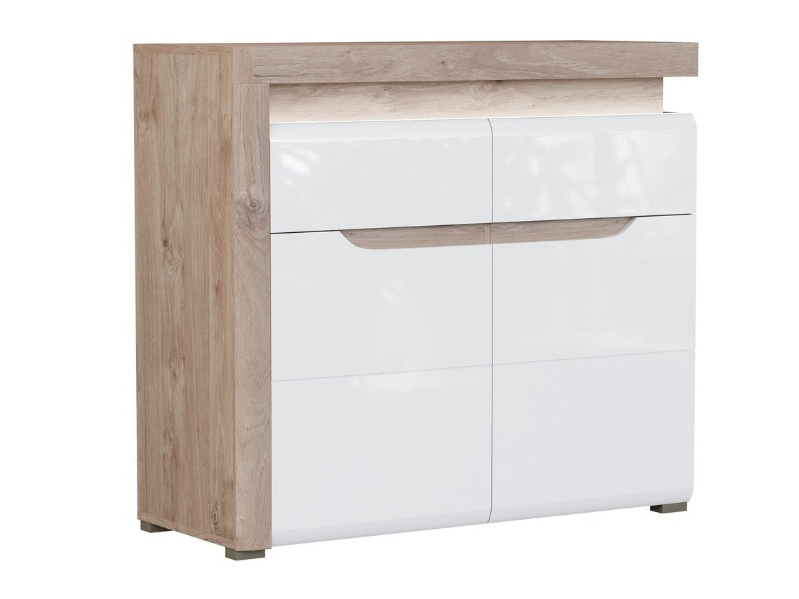 Komoda Revelmi 102 (Hrast + Sijaj bela)