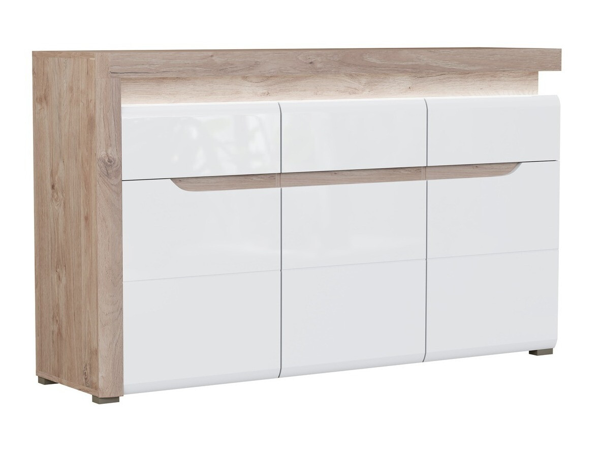 Komoda Revelmi 103 (Hrast + Sijaj bela)