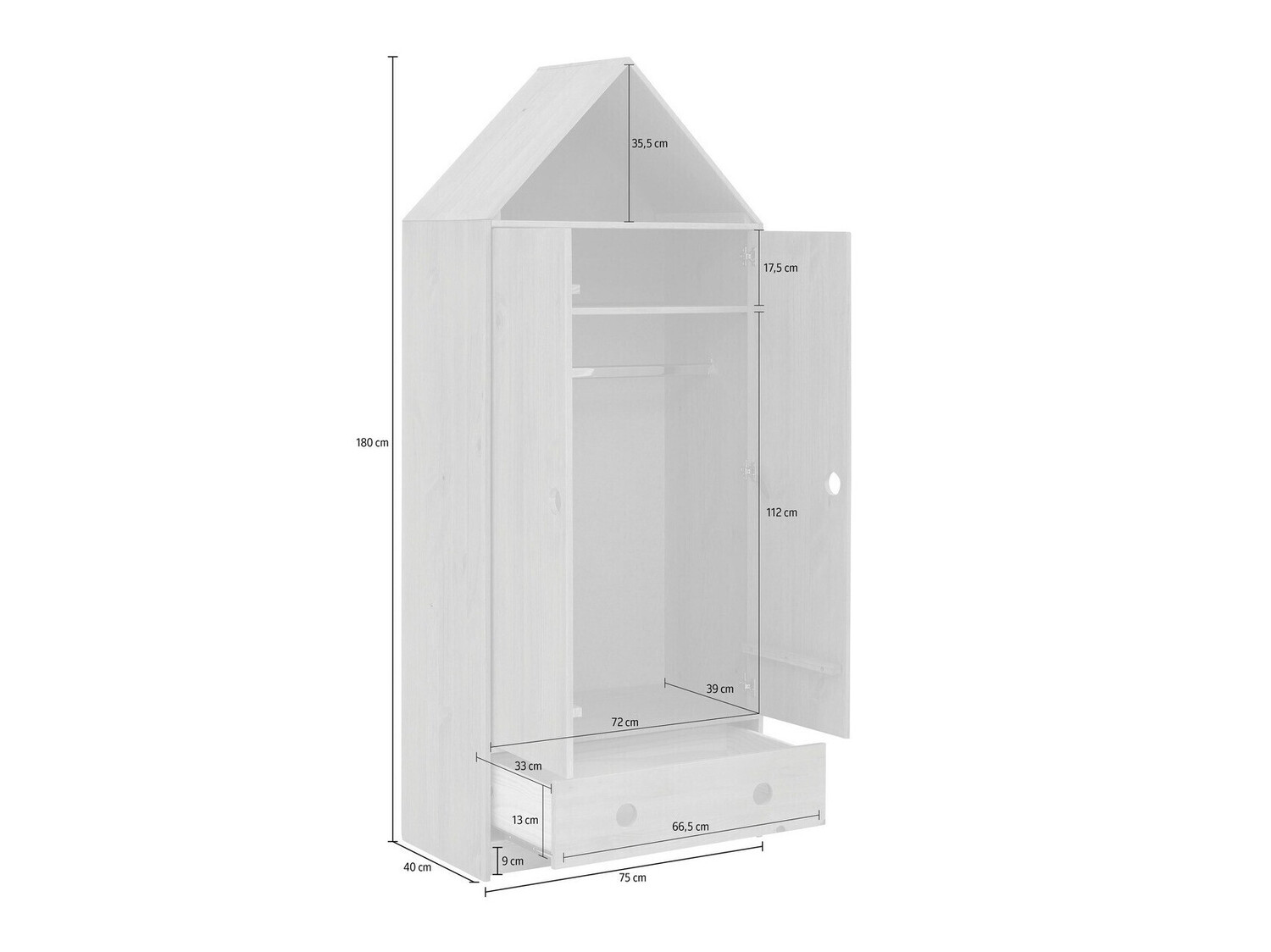 Komplet pohištva za otroško sobo Ruvfiva 121