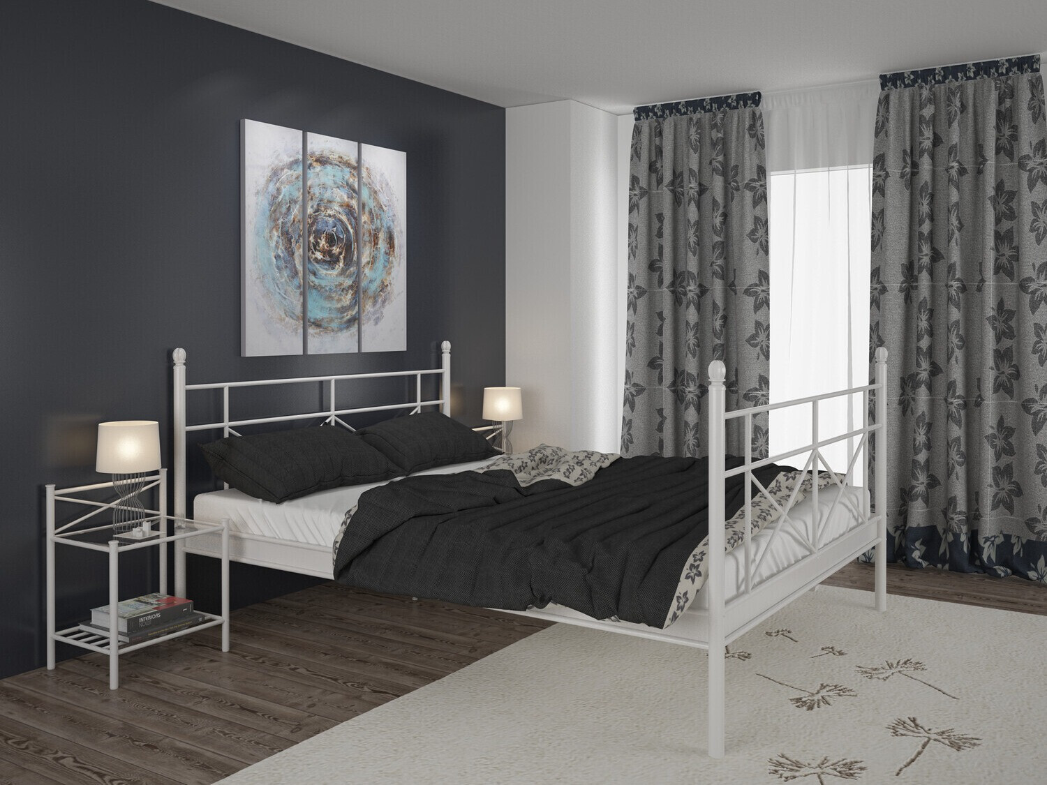 Postelja Denton 153 (Bela)