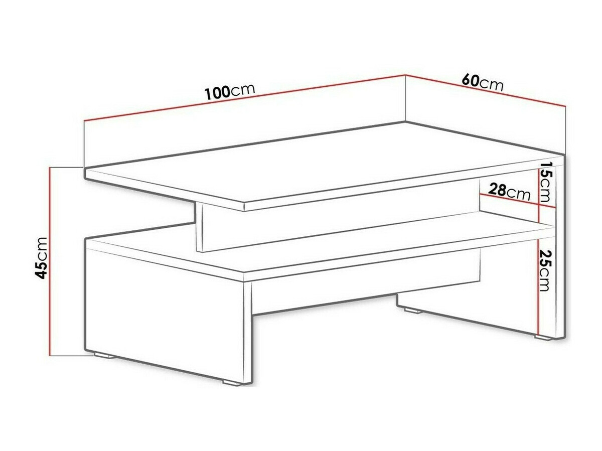 Klubska mizica Serodeu 103 (Oreh + Temno rjava)