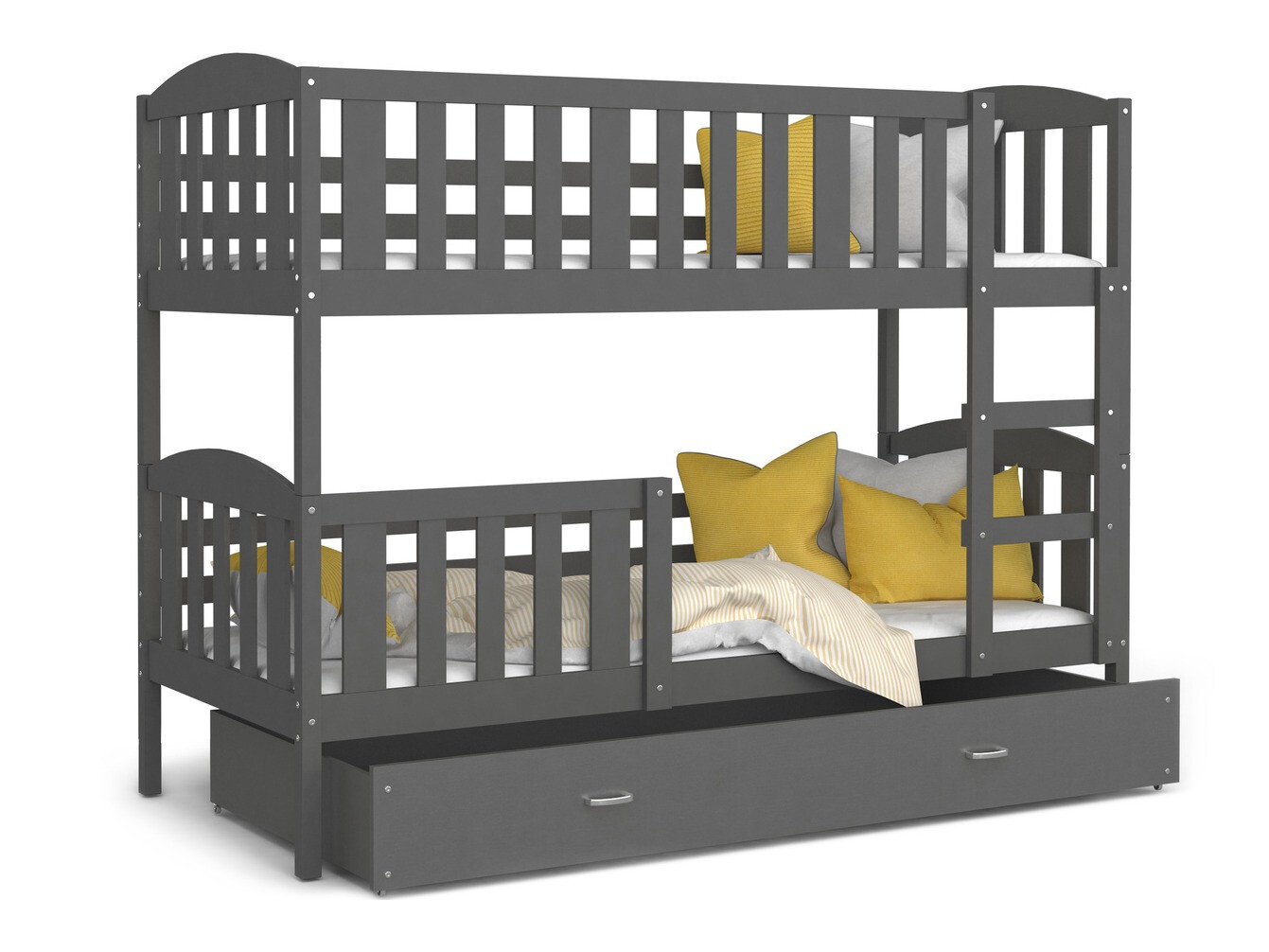 Dvonadstropna postelja Aurora 104 (Siva)