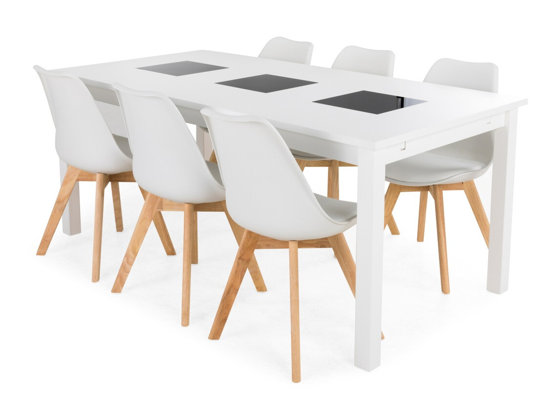 Jedilniški komplet Scandinavian Choice 637 (Bela + Rjava)