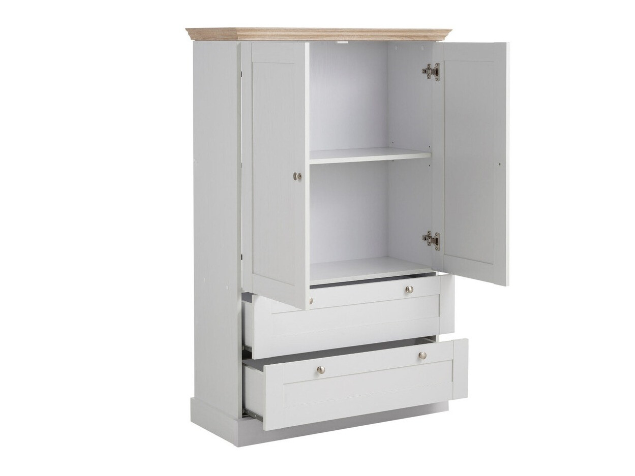 Komoda Lirveri 102 (Bela + Lahki hrast)