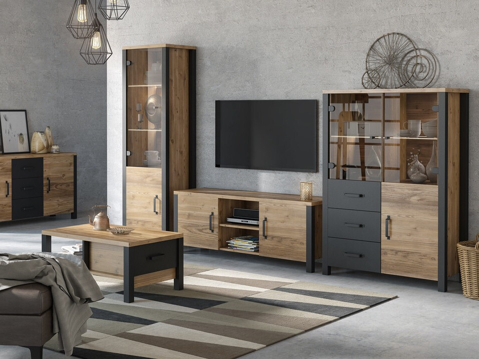 Regal Tornua 101 (Temna smreka + Mat črna)