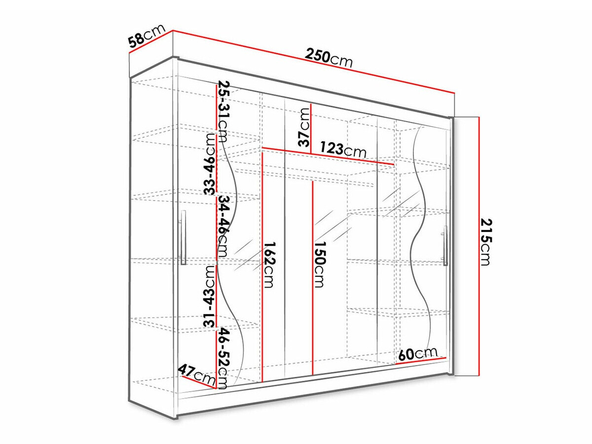 Garderobna omara Closico 119 (Bela)