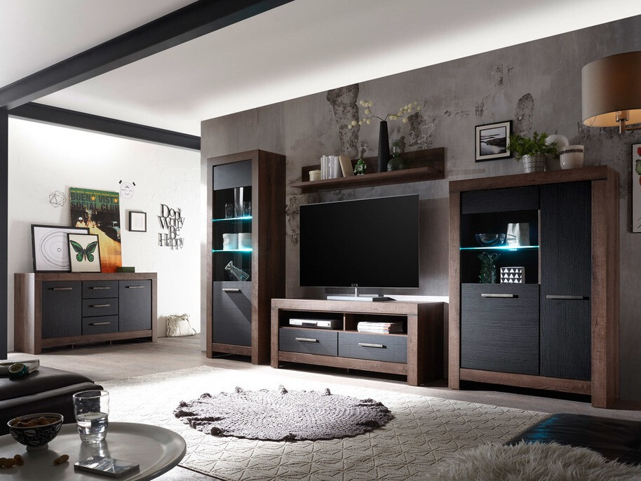 Komoda Dunfelu 100 (Monastery hrast + Črni hrast)