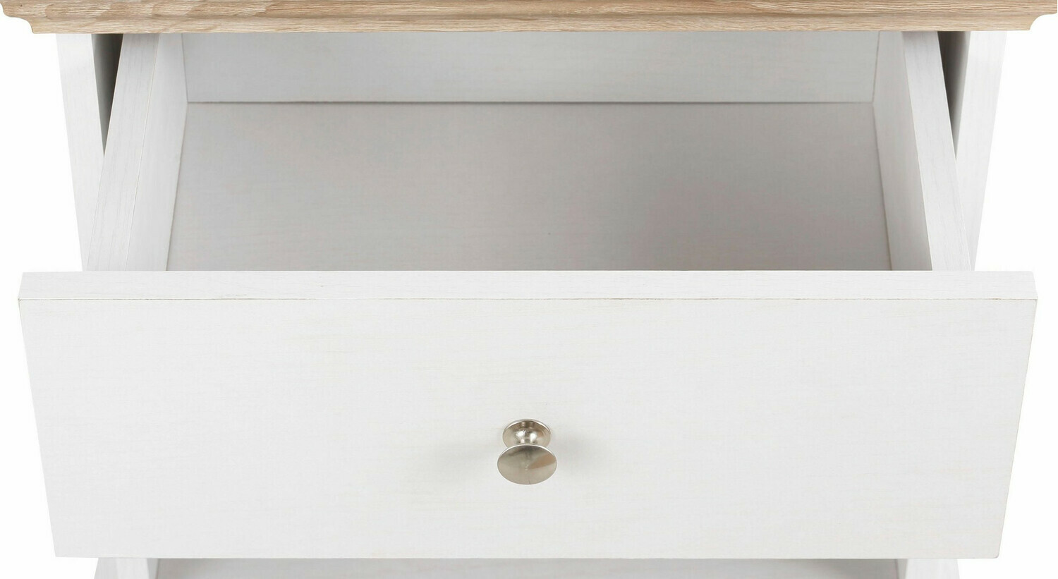 Nočna omarica Lirveri 111 (Bela + Lahki hrast)