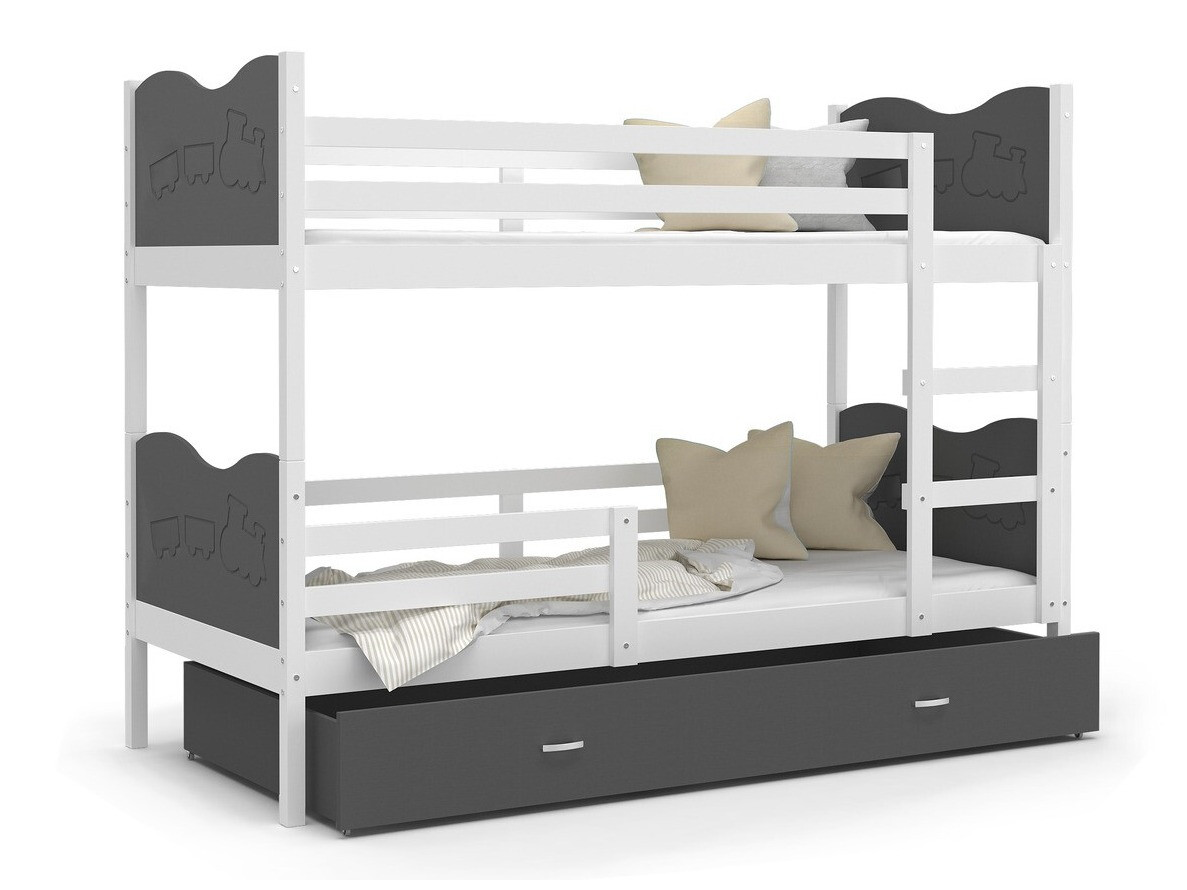 Dvonadstropna postelja Aurora 110 (Bela)