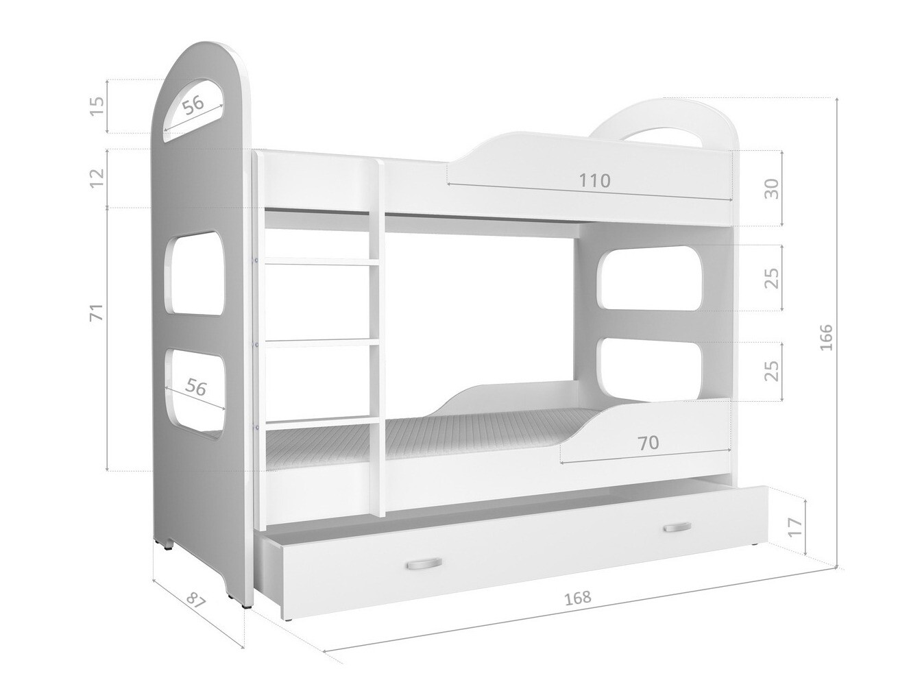 Pograd Aurora 116 (Bela + Siva)