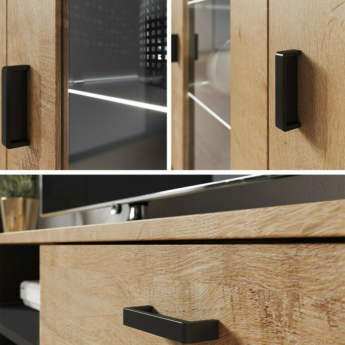 Komplet za dnevno sobo Tornola 112 (Bela + Sijaj bela)