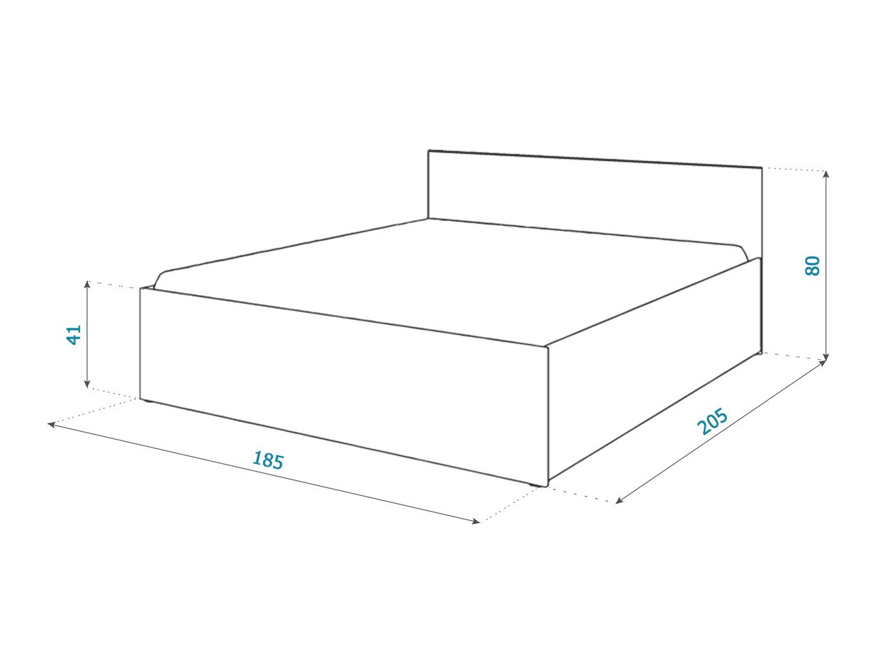 Postelja Aurora 145 (Bela + Siva)