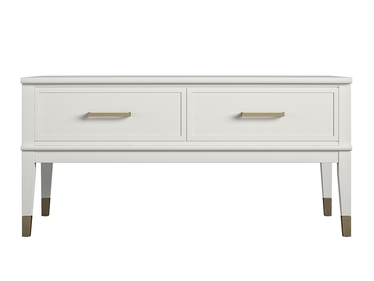 Raztegljiva klubska mizica CosmoLiving by Cosmopolitan Belromu 105 (Bela)