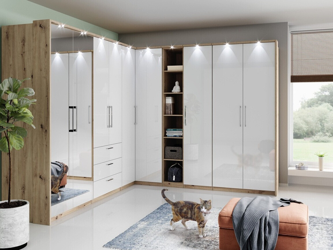 Regal Tenodea 106 (Artisan hrast + Sijaj bela)