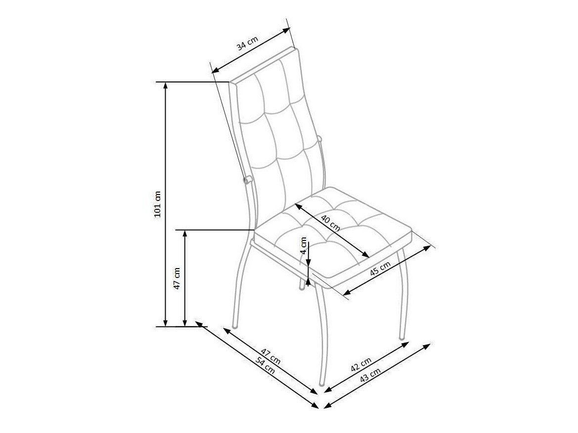 Stol Houston 863 (Temno modra)