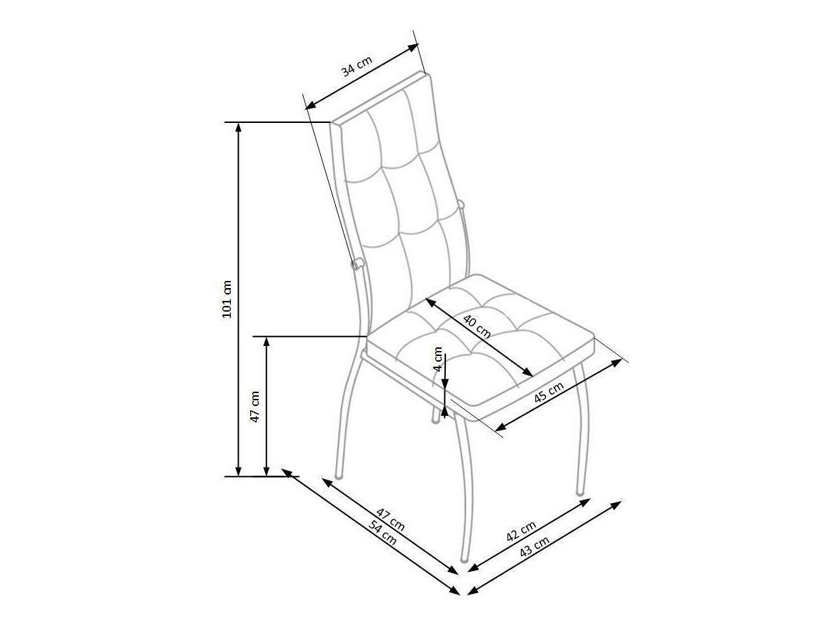 Stol Houston 863 (Temno siva)