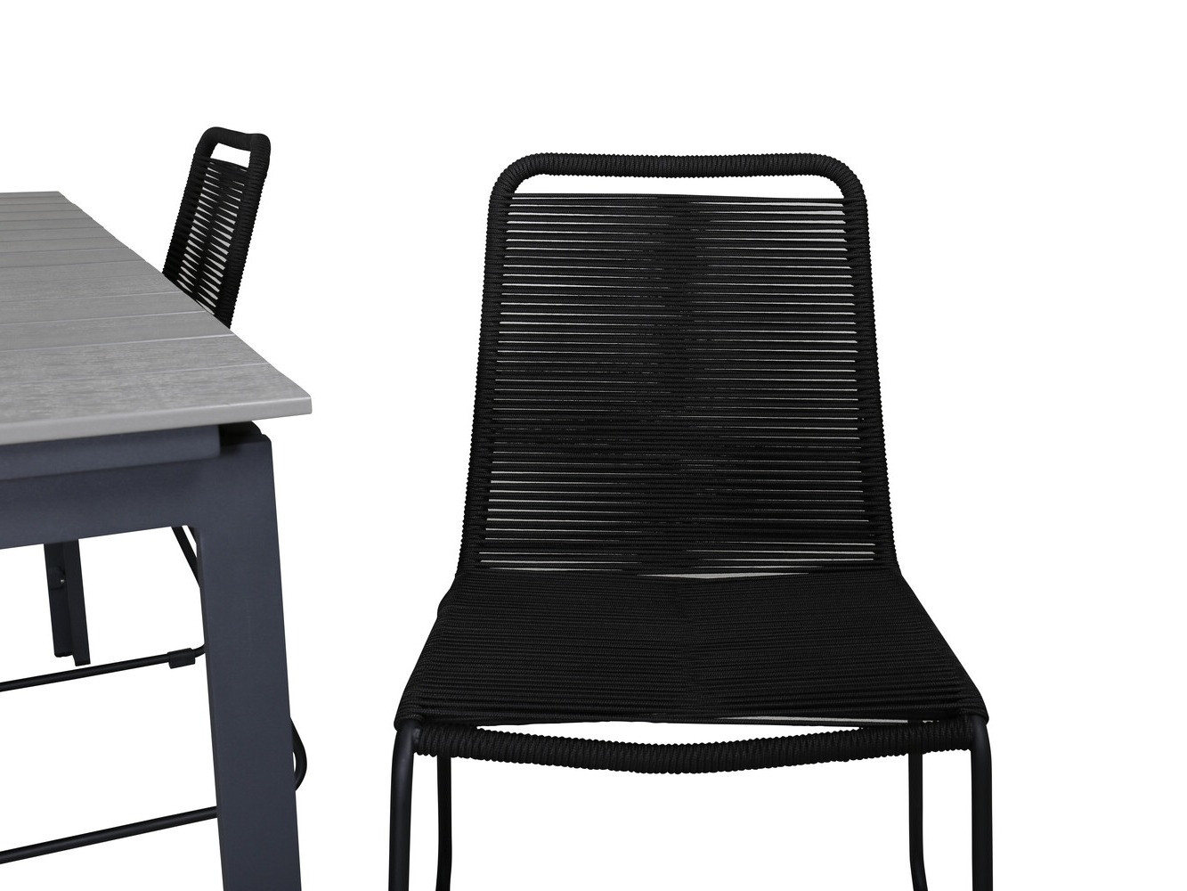 Komplet mize in stolov Dallas 3506 (Črna)