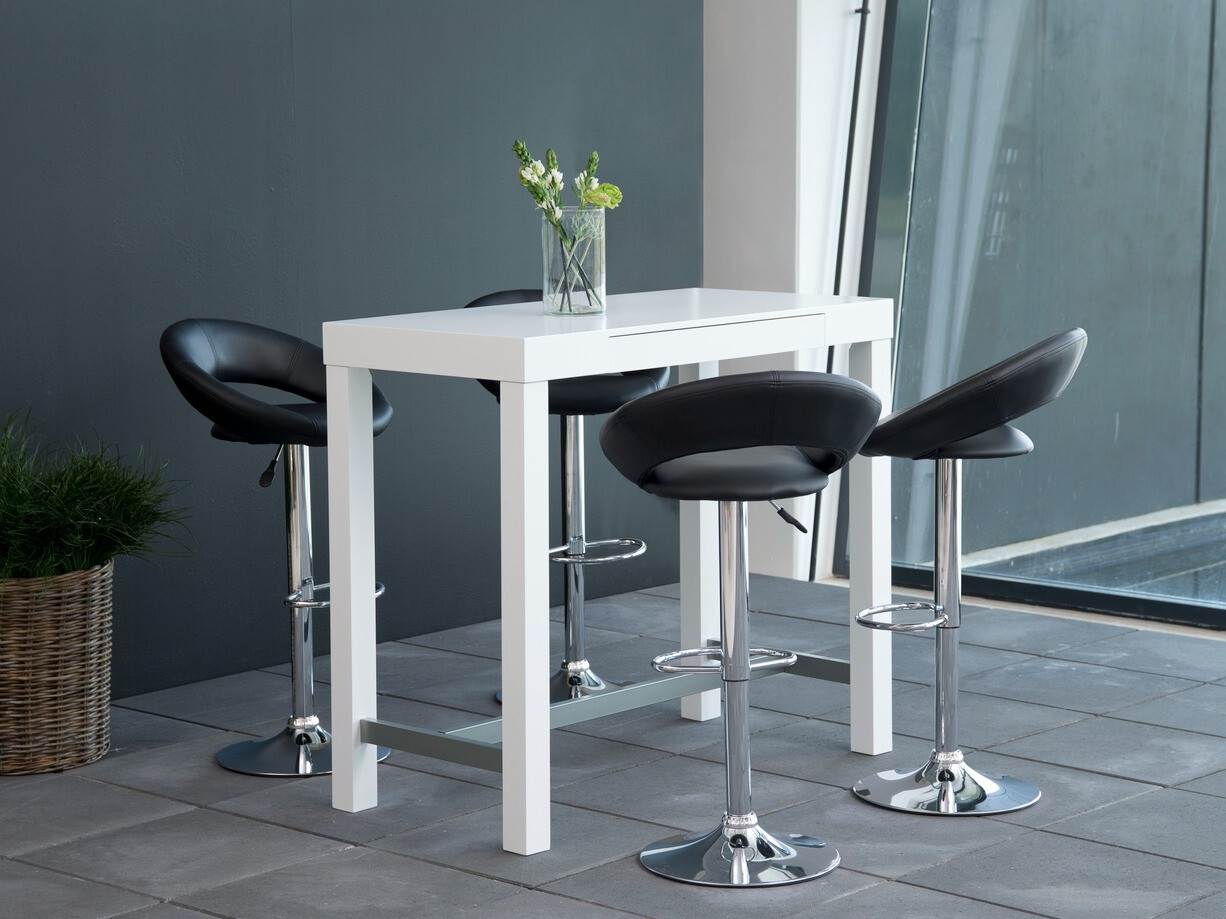 Srednje visok barski stol Norsica 110 (Črna)